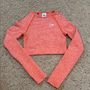 Gymshark Coral Crop Top Long Sleeve